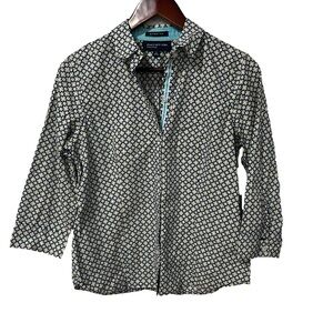 Jones New York blue and yellow shirt size small